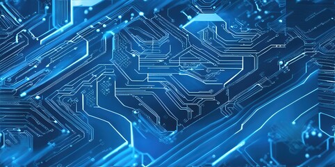 Glowing abstract futuristic colorful science and technology background.