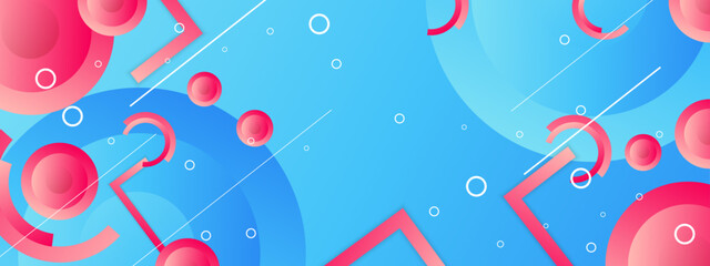 Obraz premium abstract colorful gradient geometric banner background