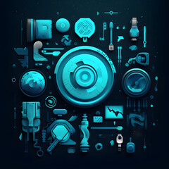 Technology background or overlay
