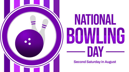 The Second Saturday in August is observed as national bowling day, background design