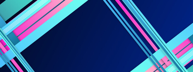 abstract colorful gradient geometric banner background