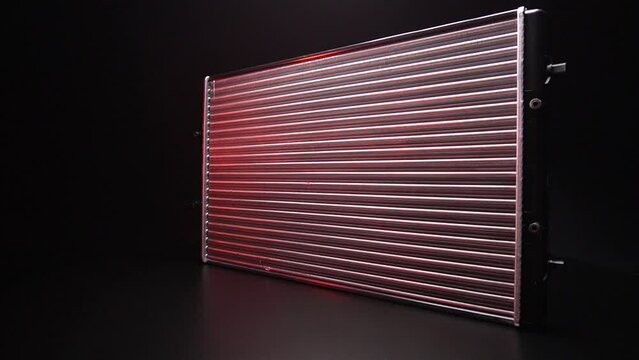 a new aluminum radiator for cooling antifreeze in the car engine