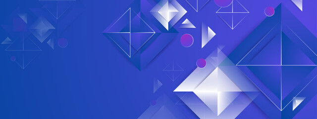 abstract colorful gradient geometric banner background