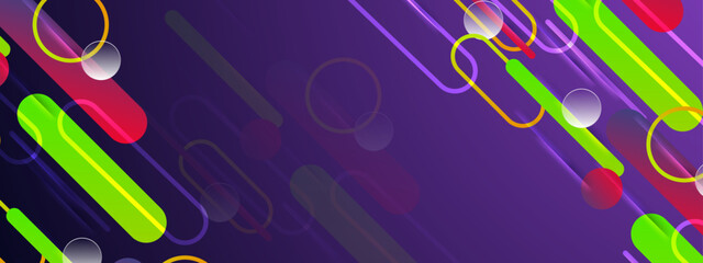 abstract colorful gradient geometric banner background