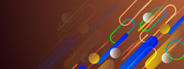 abstract colorful gradient geometric banner background