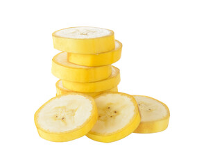 Banana slice isolated on transparent png