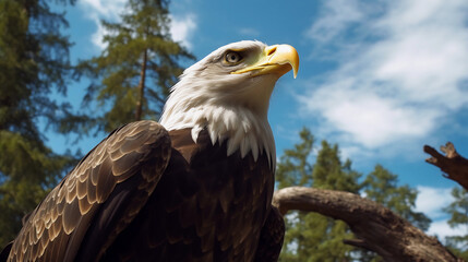 Obraz premium Bald eagle, Generative AI