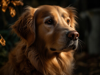 close up on a labrador retriever dog, Generative AI