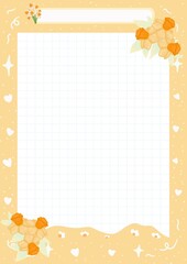 The cute sheet background sets a delightful and whimsical tone for your lecture. With its charming and playful design, featuring adorable illustrations and soft pastel colors.