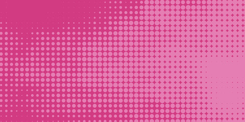 pink pop art halftone background in retro comic style with gradation of dots design, graphic illustration background. idea for background image or to add graphic texture to any designs. © WONGSAKORN