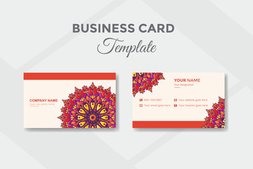 Colorful mandala fashion style visiting card design