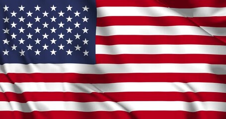 USA flag. American flag background. 4k 60fps - Powered by Adobe