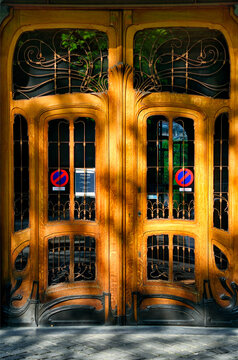 Brussels, Belgium, Europe - Architectural Detail - Belgian Art Nouveau Example, Solvay Hotel By Victor Horta, UNESCO World Heritage List Since 2000