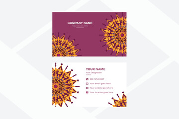 Creative unique business card mandala fashion style design 