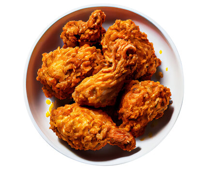 fried chicken wings  png images _ chicken images _ fast food images _ Indian food images _ fried chicken wings in isolated white background 