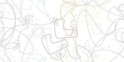 Chaotic Simple Seamless Pattern Textile One Line