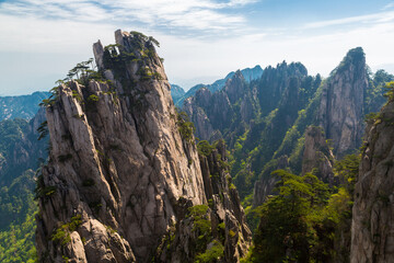 Landscape shots of the Huangshan Mountains in China