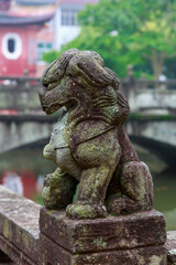 Sculpture in Qinzhen Temple in China