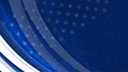 Vector beautiful american flag blue background