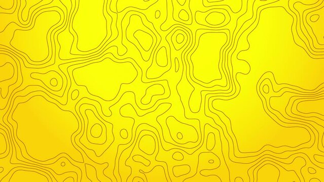 Abstract Yellow pattern wavy seamless texture. loop motion liquid line background