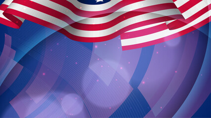 Naklejka premium USA flag background Design. Banner, Poster, Greeting Card. Vector Illustration