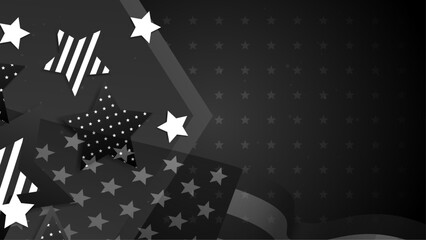 Vector beautiful american flag black background