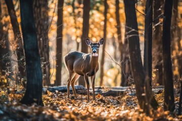 Obraz na płótnie Canvas Deer in the Forest - Generative AI