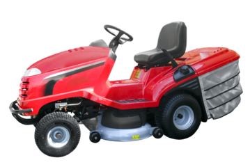 red lawn mower transparent
