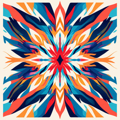 Colorful symmetrical kaleidoscope pattern, symmetrical background. - obrazy, fototapety, plakaty