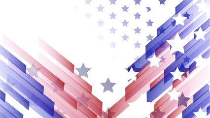 USA flag waving background vector illustration