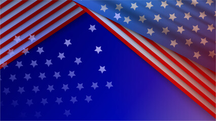 Vector flag of united states of america background