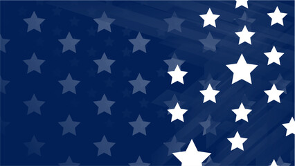 Vector usa independence day abstract blue background with elements of the american flag