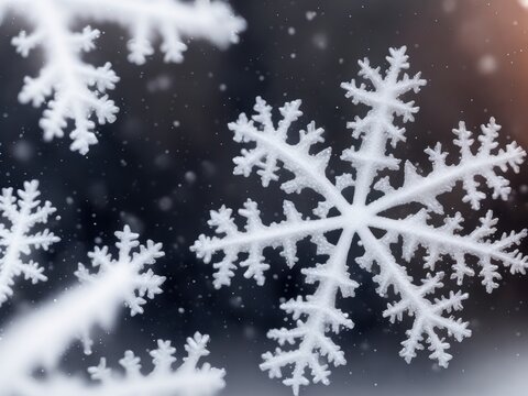 A picture of snowflakes created with generative ai, ki
