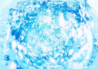 water splash isolated on white