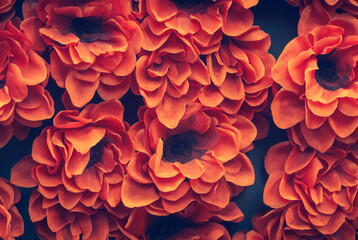 Naklejka premium Artificial Flowers for Background and wallpaper in vintage style.