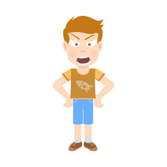 Angry Boy Cartoon