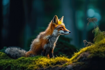The fox in its grace and cunning nature. Elegance and beauty of this remarkable creature as it thrives in its natural habitat. Adaptability of the fox, an emblem of wilderness and ingenuity.