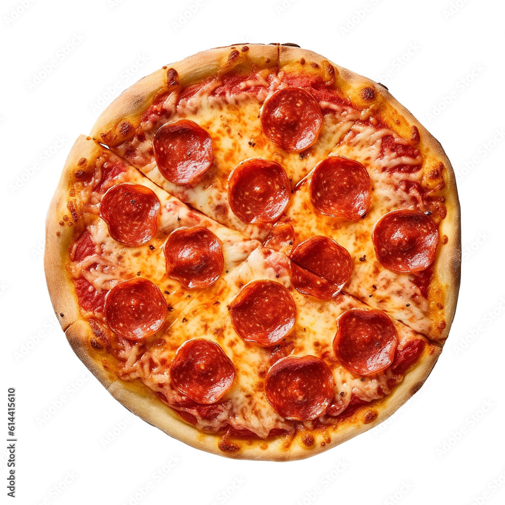 Wall mural pizza isolated on white background