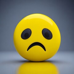 A yellow sad emoji