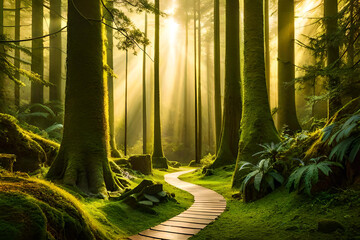 A hidden sanctuary deep within an enchanted forest