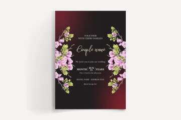 save the date wedding floral invitation templates