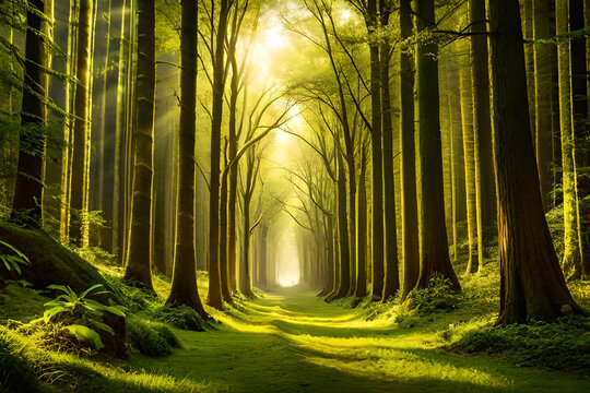 A hidden sanctuary deep within an enchanted forest