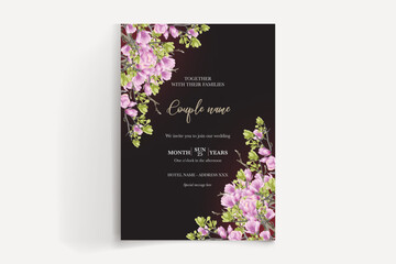 save the date wedding floral invitation templates