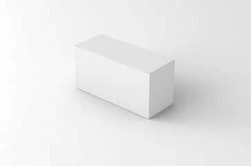 Realistic paper box packaging mockup for tea advertising without design cover on a transparent background.