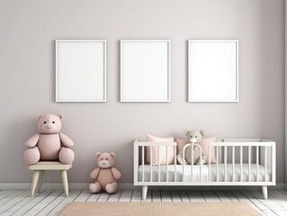 baby room interior. Generative AI