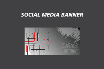 Abstract social media banner template	