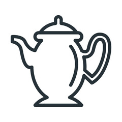 Tea pot icon vector on trendy design