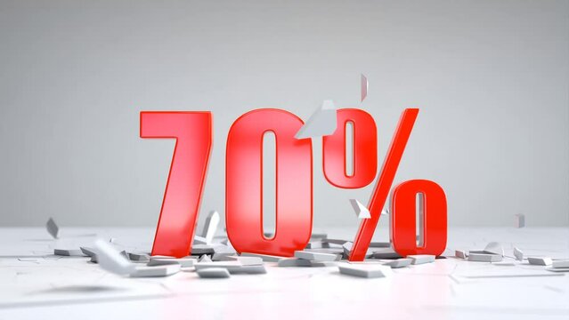 70% OFF Sale Banner, Special Discount, Promotional animation, Sales offer, Discount sale video