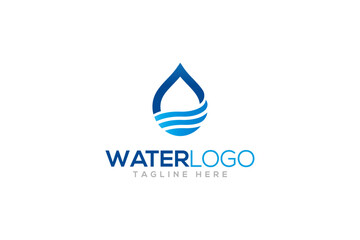 Creative water logo design template 