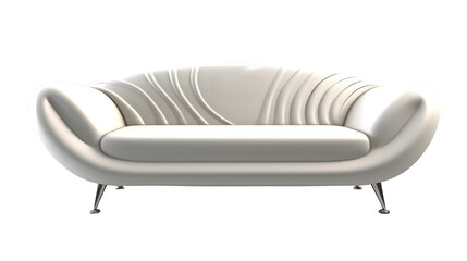 Modern sofa isolated on transparent background